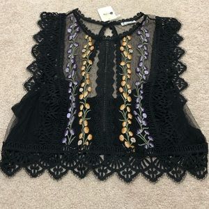 NWT Intimately by Free People Lace Floral Top